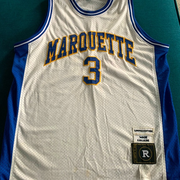 Allandale Other - Dwayne Wade Marquette #3 NCAA College Basketball Jersey Size 3XL